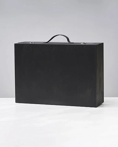 Чемодан с кожаной ручкой DARK - фото - 2