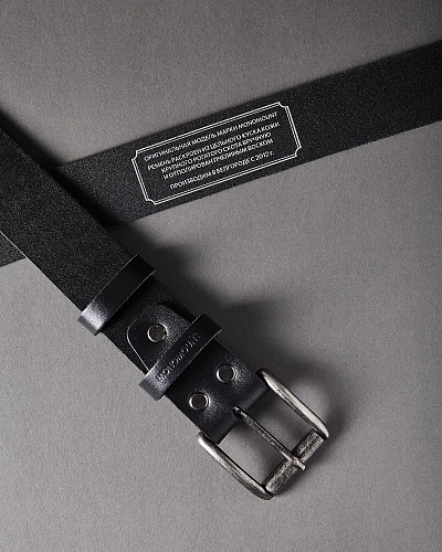 Ремень мужской DERBY Black 120-125 см в деревянной коробочке - фото - 1