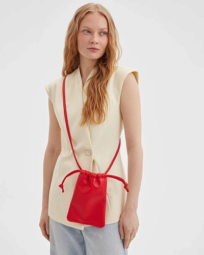 Мини-сумка на завязках COZY Red - фото