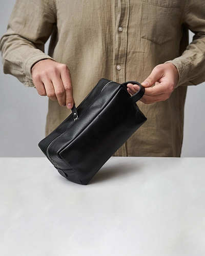 Кожаный несессер VOYAGE Black - фото