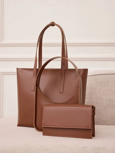 Кожаная сумка шоппер STELLA ZIP Candy