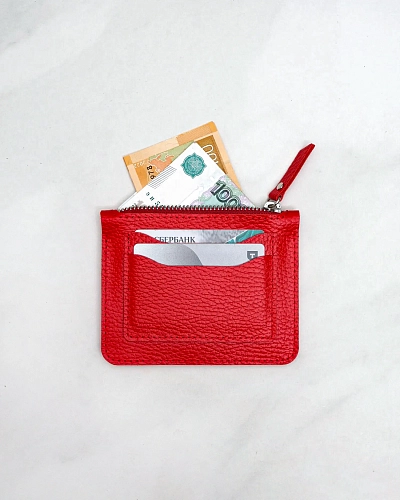 Мини кошелек кожаный SPIRIT Red - фото