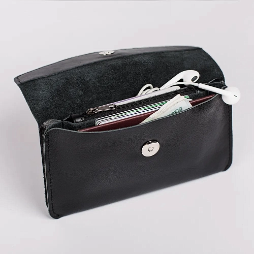 Женский кошелек кожаный ROWENA Black - фото - 8