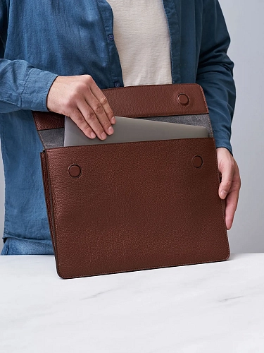 Кожаная папка для ноутбука 14 дюймов GRADE Hazel - фото