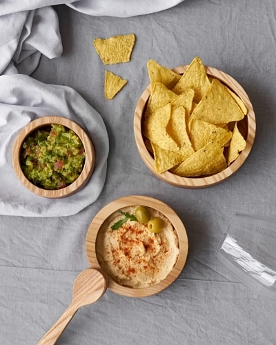 Набор деревянных тарелочек BUBBLES - фото - 5