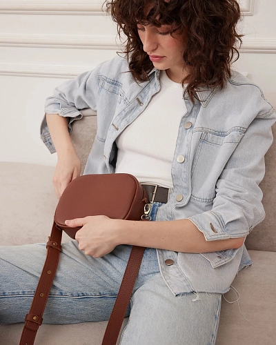 Сумка кроссбоди кожаная DAISY Hazel - фото - 5