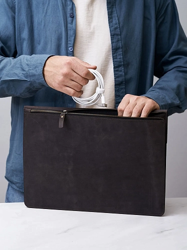 Кожаная папка для ноутбука 15-16 дюймов GRADE Rodeo - фото - 3