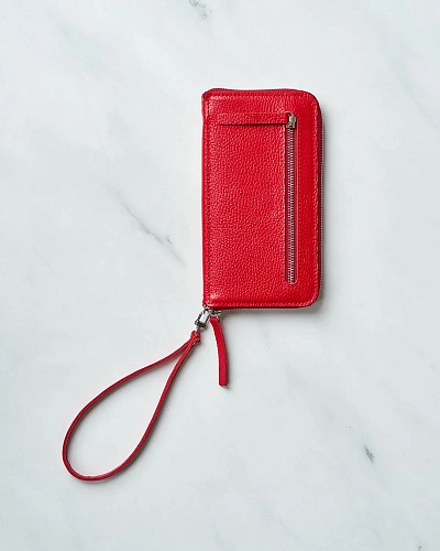 Кошелек на молнии MONTERRO Red с ремешком на руку - фото - 4