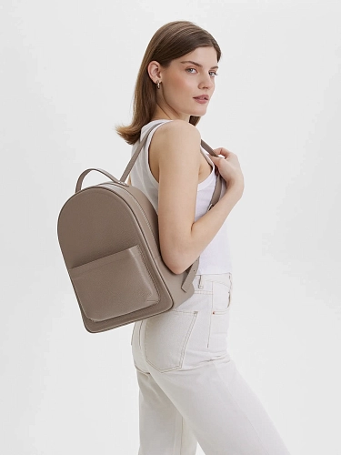 Рюкзак кожаный женский CLAIRE Beige - фото - 1