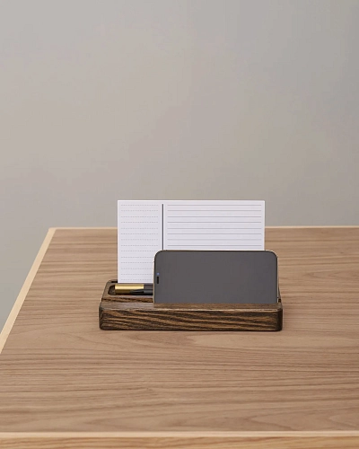 Деревянный органайзер для канцелярии DESKO M Brown