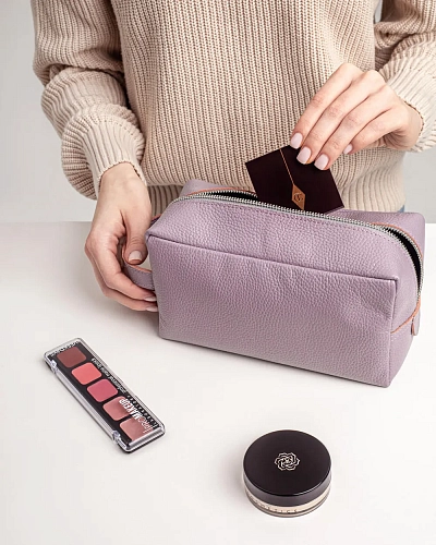 Кожаный несессер VOYAGE Pastel - фото - 2