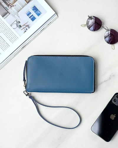 Кошелек на молнии MONTERRO Cobalt с ремешком на руку - фото