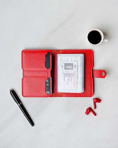 Портмоне для автодокументов FULLER DRIVE Red - фото