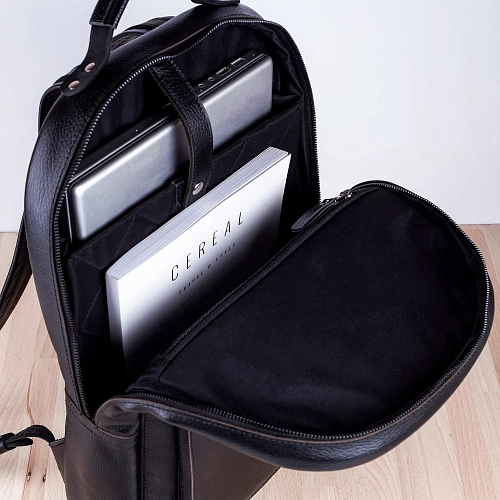 Рюкзак кожаный мужской CONRAD Black Grain - фото - 3