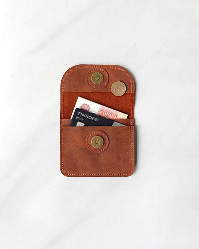 Мини кошелек кожаный AMO Bourbon - фото