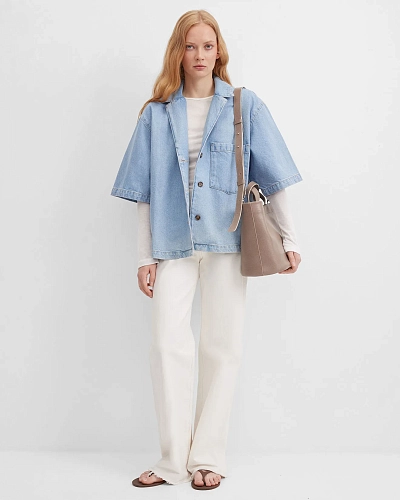 Сумка кожаная CASSIA Beige - фото - 5