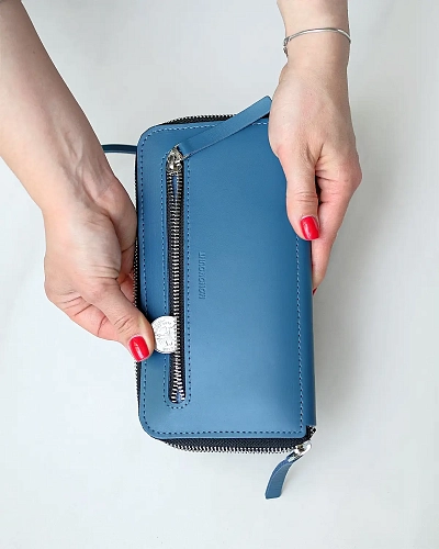 Кошелек на молнии MONTERRO Cobalt с ремешком на руку - фото - 3
