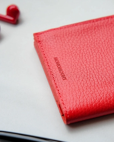 Кошелек кожаный NOVEL Red - фото - 7