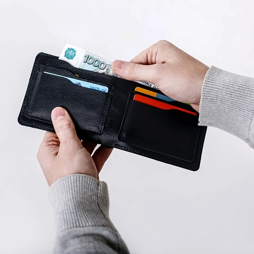 Кошелек бифолд NOMO Black Кошелек бифолд NOMO Black - фото - 4