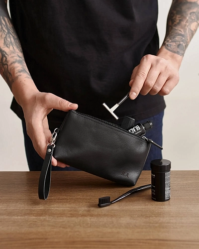 Кожаный несессер CRUISE Black - фото - 1