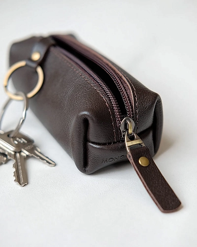 Ключница кожаная HOME M Brown - фото - 1
