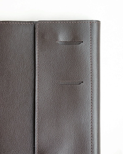 Кожаный блокнот в клетку MAGNETIC Brown - фото - 1