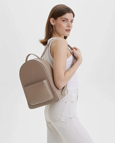 Рюкзак кожаный женский CLAIRE Beige