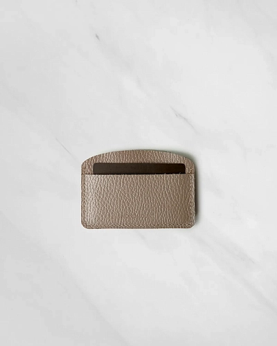 Картхолдер кожаный BILL Beige - фото - 5