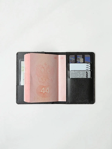 Кожаная обложка на паспорт PRO Brown - фото - 3