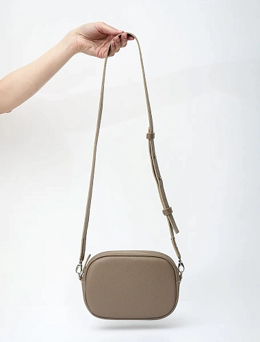 Сумка кроссбоди кожаная DAISY Beige - фото