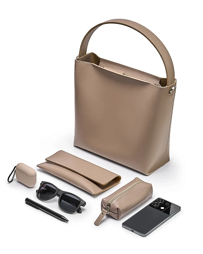 Сумка тоут кожаная TOTE Coffee - фото - 3