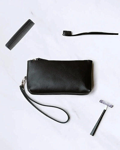 Кожаный несессер CRUISE Black - фото - 8