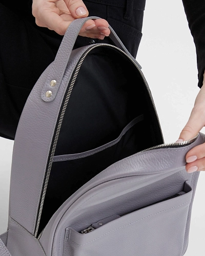 Рюкзак кожаный женский CLAIRE Iron - фото - 4