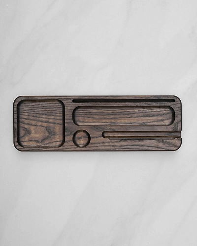 Деревянный органайзер для канцелярии Desko L Brown - фото - 1