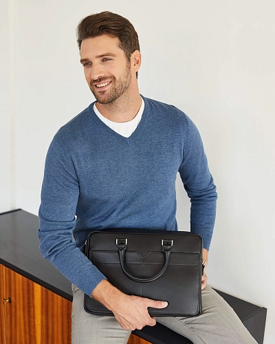 Мужская кожаная сумка STERLING Black