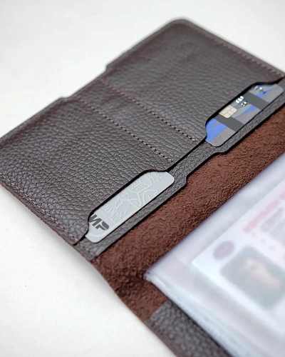 Портмоне для автодокументов FULLER DRIVE Brown Grain - фото - 4