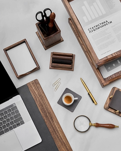 Настольный набор руководителя Leader Brown - фото - 3