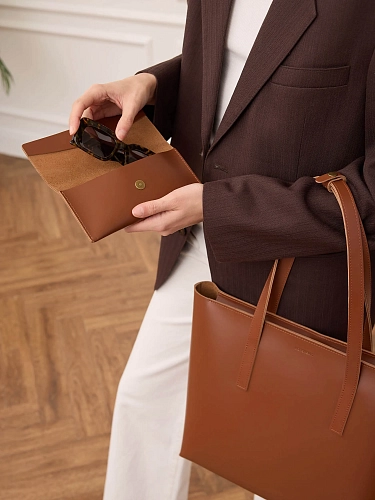 Кожаная сумка шоппер STELLA ZIP Candy