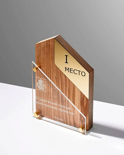 Награда деревянная NN-11 из ясеня и оргстекла