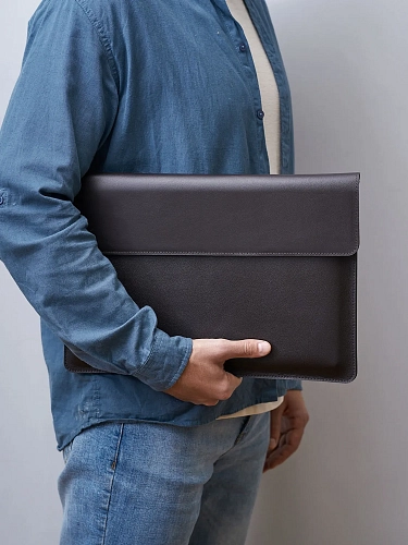 Кожаная папка для ноутбука 14 дюймов GRADE Brown - фото - 1