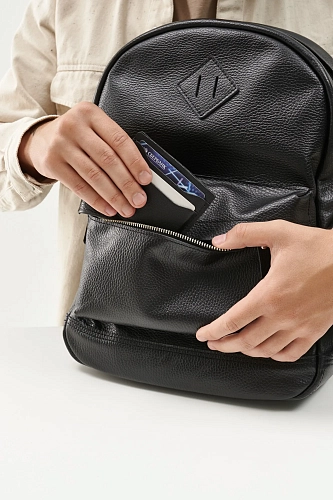 Рюкзак кожаный мужской BRUNO Black Grain - фото - 8