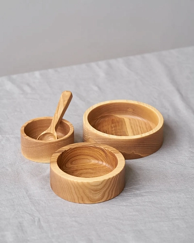 Набор деревянных тарелочек BUBBLES - фото - 8