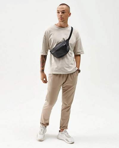 Поясная сумка кожаная CAMP Black Grain - фото - 1