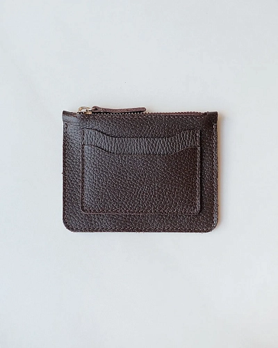 Мини кошелек кожаный SPIRIT Brown Grain - фото - 1