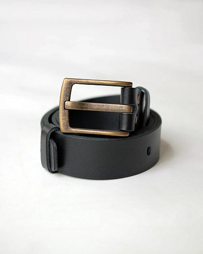 Ремень мужской FORT Black 120-125 см в деревянной коробочке - фото - 9