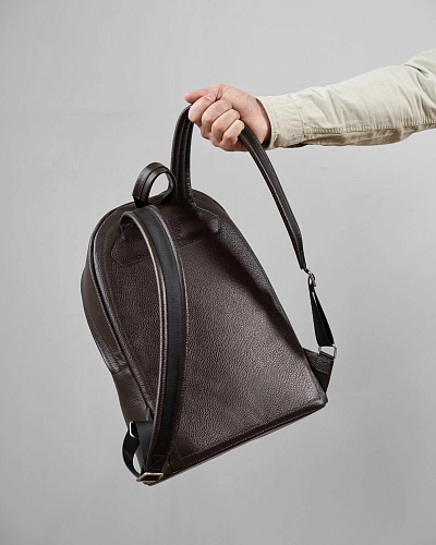 Рюкзак кожаный мужской GERALD Brown Grain - фото - 10