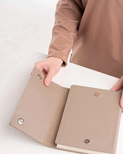 Кожаный ежедневник SENSE Beige - фото - 3