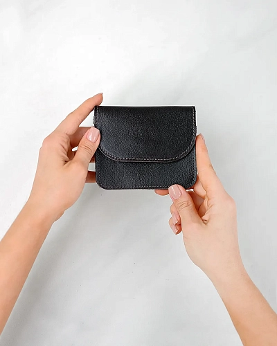 Мини кошелек кожаный AMO Brown - фото - 1