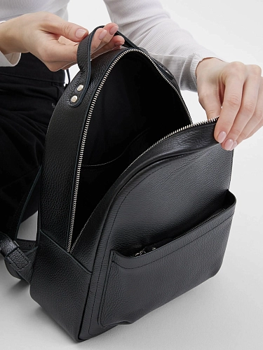 Рюкзак кожаный женский CLAIRE Black Grain - фото - 1