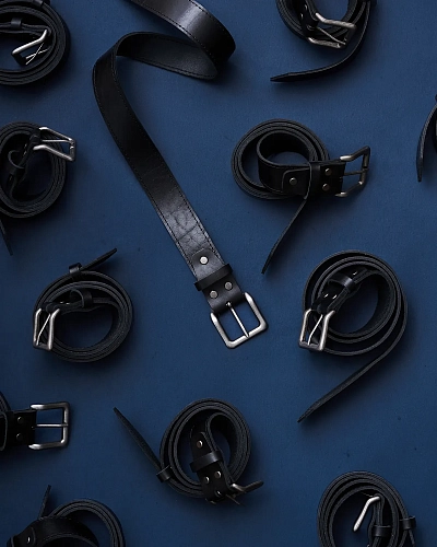 Ремень мужской BRONCO STITCH Black 120-125 см в деревянной коробочке - фото - 9